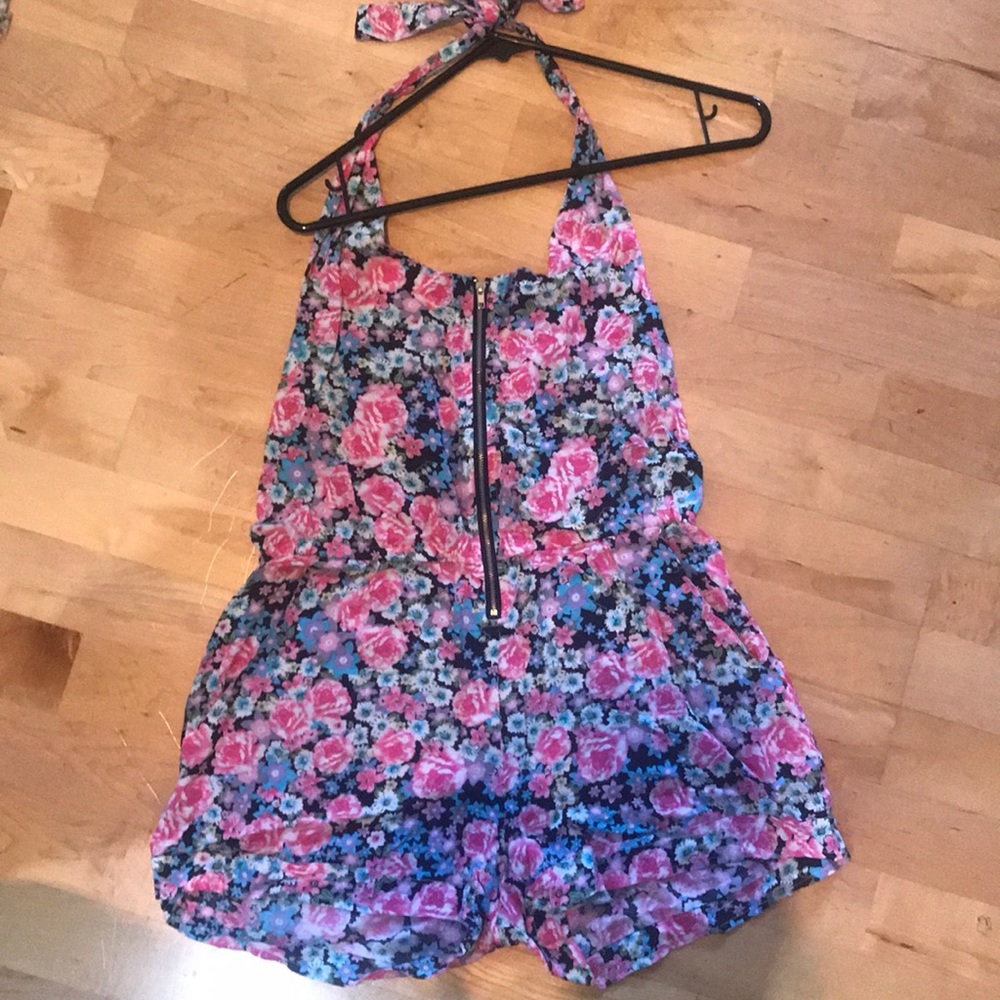 Floral halter romper